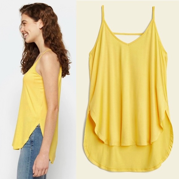 NWT Z SUPPLY Butter Yellow Stretch Jersey Back Detail Sleeveless V-Neck Tank XS - Picture 3 of 5